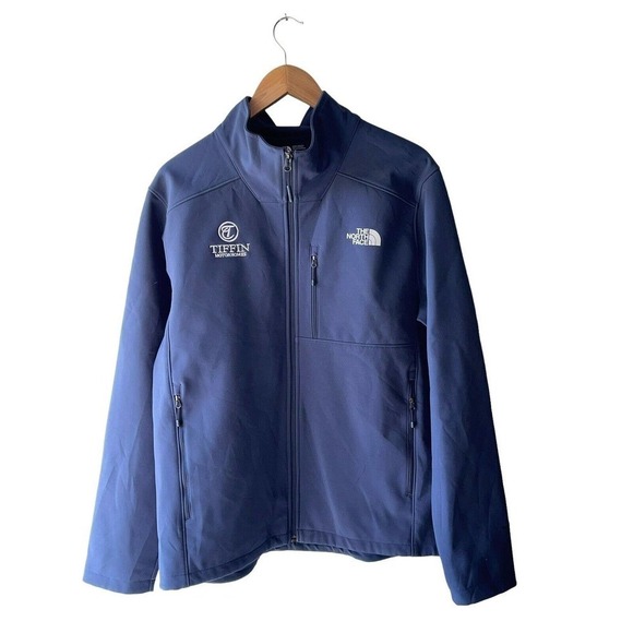 The North Face Men's Size L Slate Blue Fleece Lined Wind Wall Zip Coat